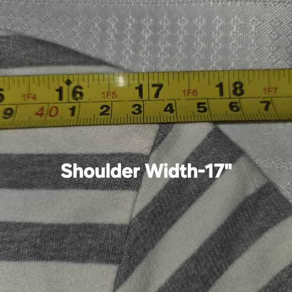 Style & Co Sport The Essential Sweatshirt Top Womens XL Gray Stripes Design - Picture 9 of 16